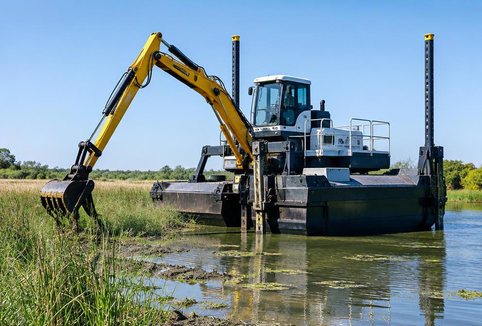 Amphibious / multipurpose dredger