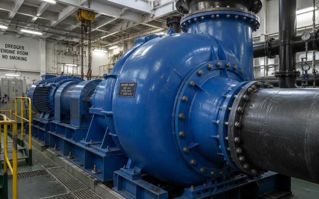 Inboard centrifugal dredge pump