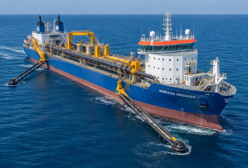 Trailing suction hopper dredger